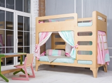 Ліжко двоярусне IndigoWood Cubed wood 160x80см